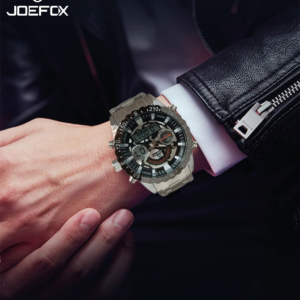 RELOJ JOEFOX METAL DOBLE HORA 1815BG-5
