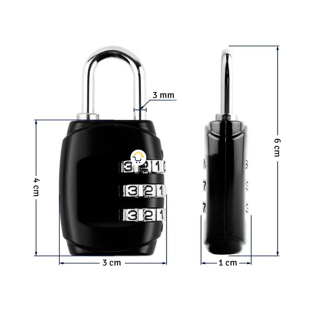 Mini Candado Combinacion Numerica 8088A