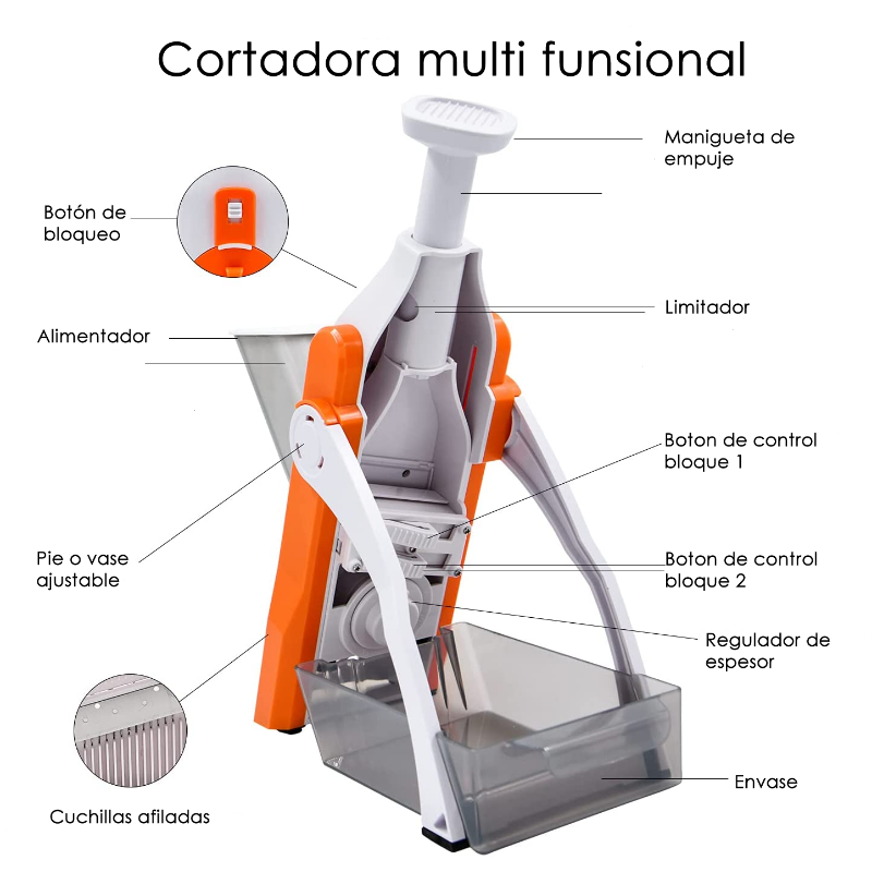 Cortador Verduras Frutas Multifuncional