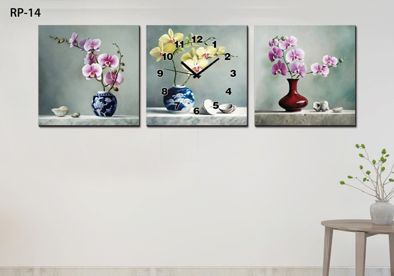 RELOJ PARED ESTILO POLIPTICO 3 PIE RP-14