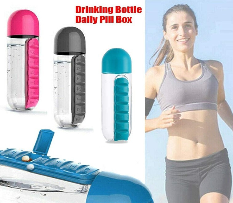 Termo Pastillero Semanal Portatil Botell