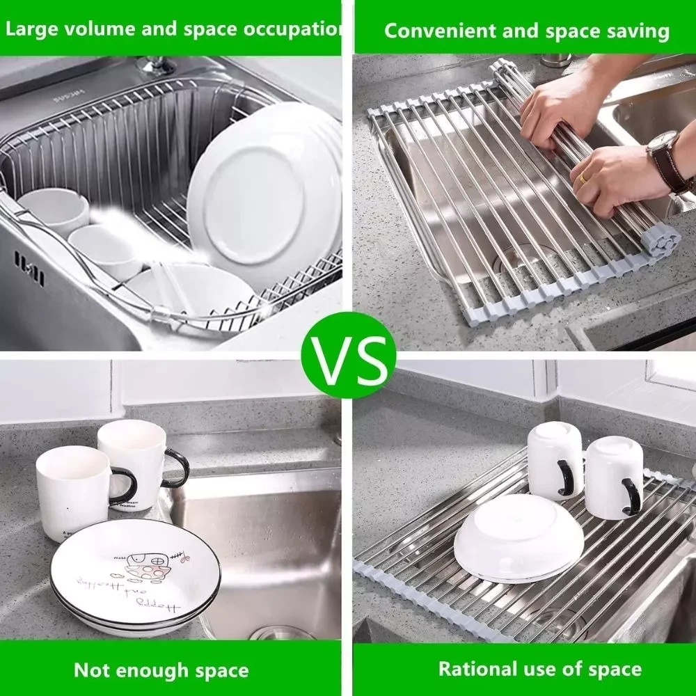 Escurridor Secador De Platos Enrrollable - Imagen 2