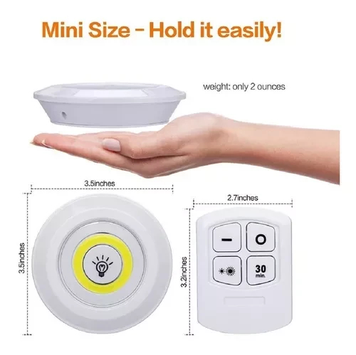Luz Led x 3 unidades con control