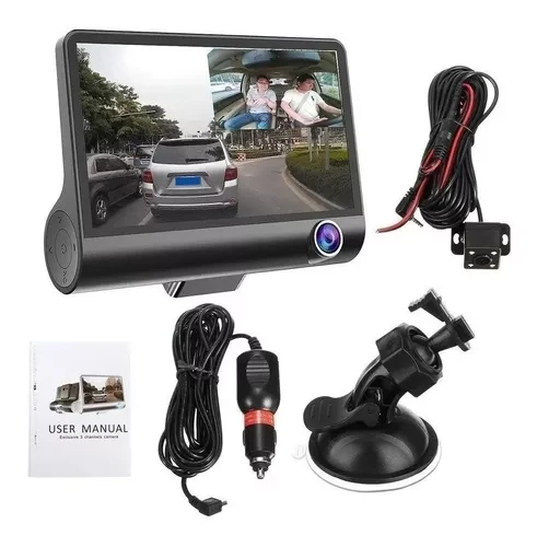 Cámara Carro Dvr Hd 3 Lentes Full Hd - Imagen 2