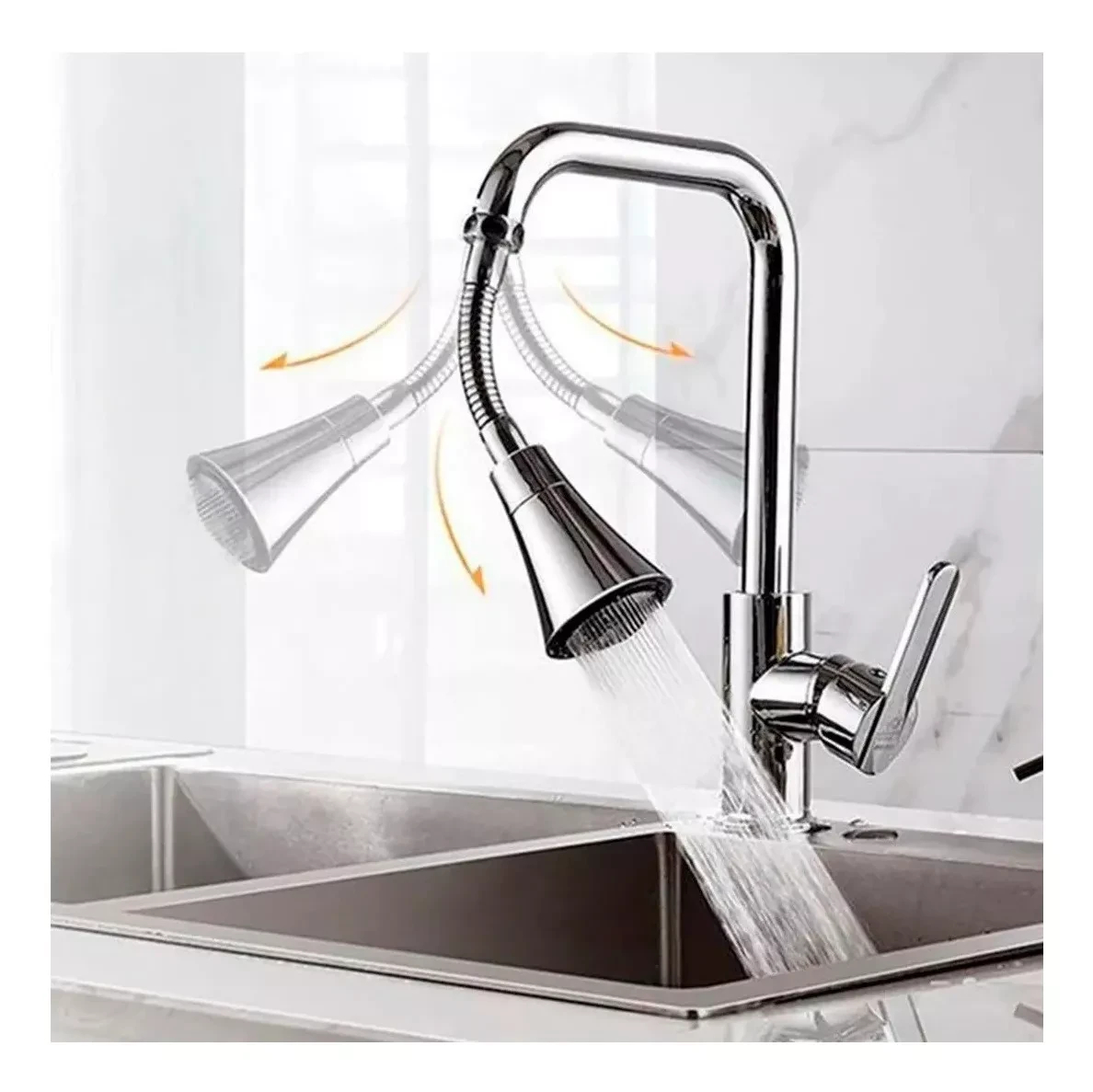 Grifo Ahorrador De Agua Cocina Cuello Fl
