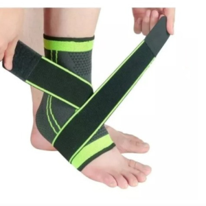 TOBILLERA ELASTICA AJUSTABLE VERDE NEGRA