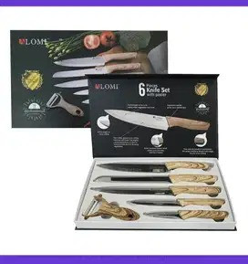 SET DE CUCHILLOS EN MADERA