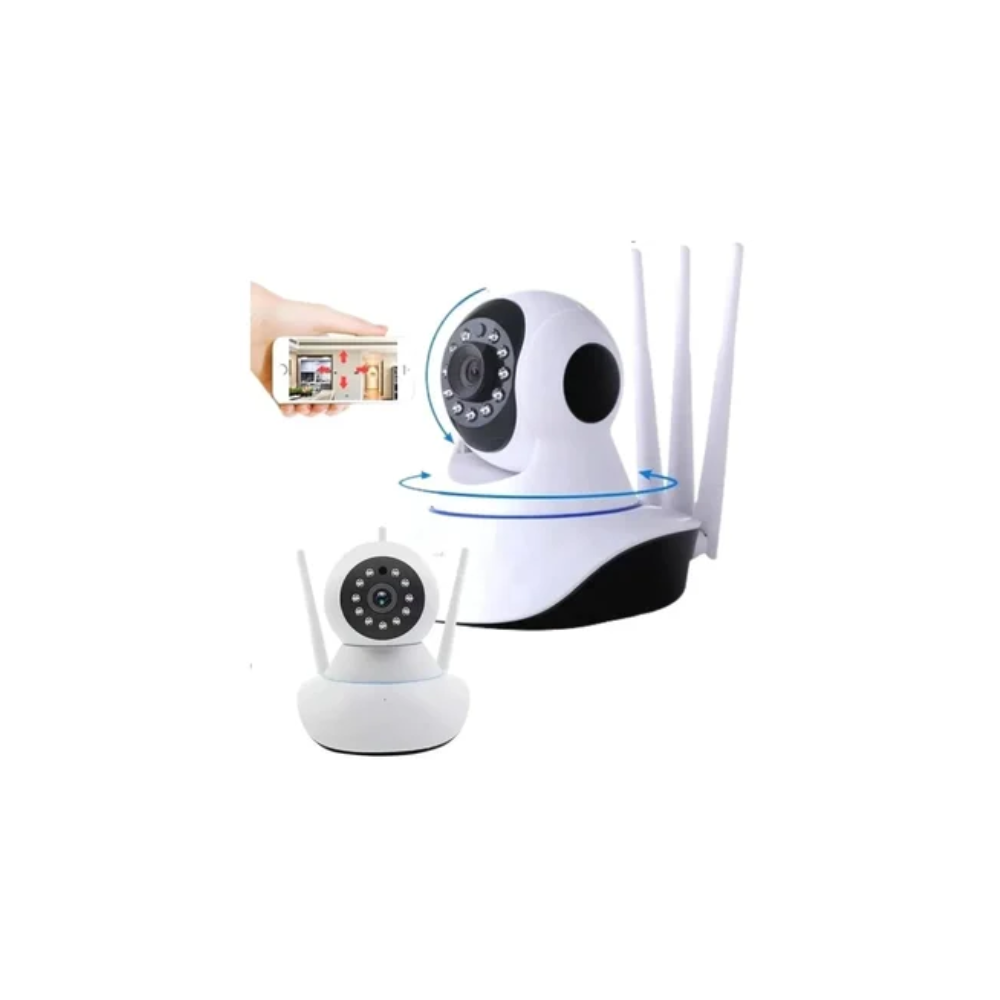 Cámara Robótica Seguridad Wifi 3 Antenas