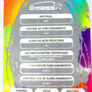 MEMORIA MICRO SD DE 64G MARCA G-MASS