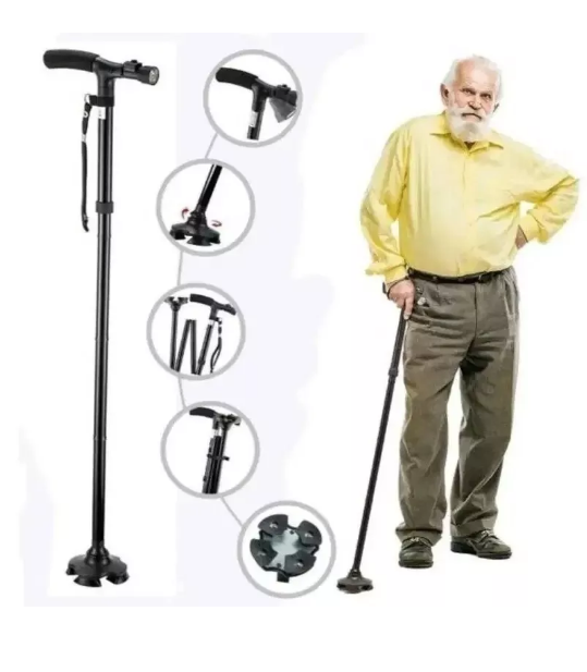 Baston Ortopedico Plegable Con Linterna - Imagen 2