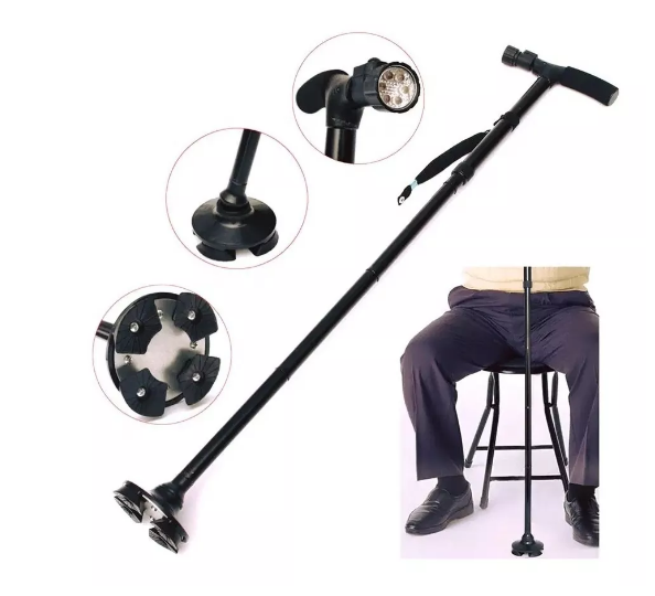 Baston Ortopedico Plegable Con Linterna