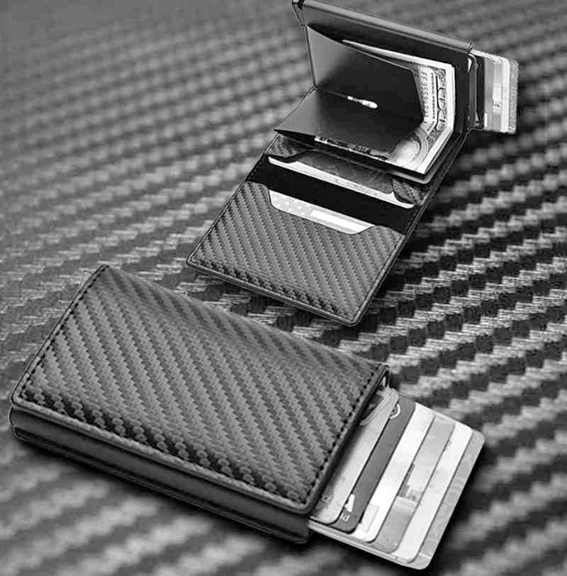 Billetera tarjetero Fibra carbón sobrio - Imagen 2