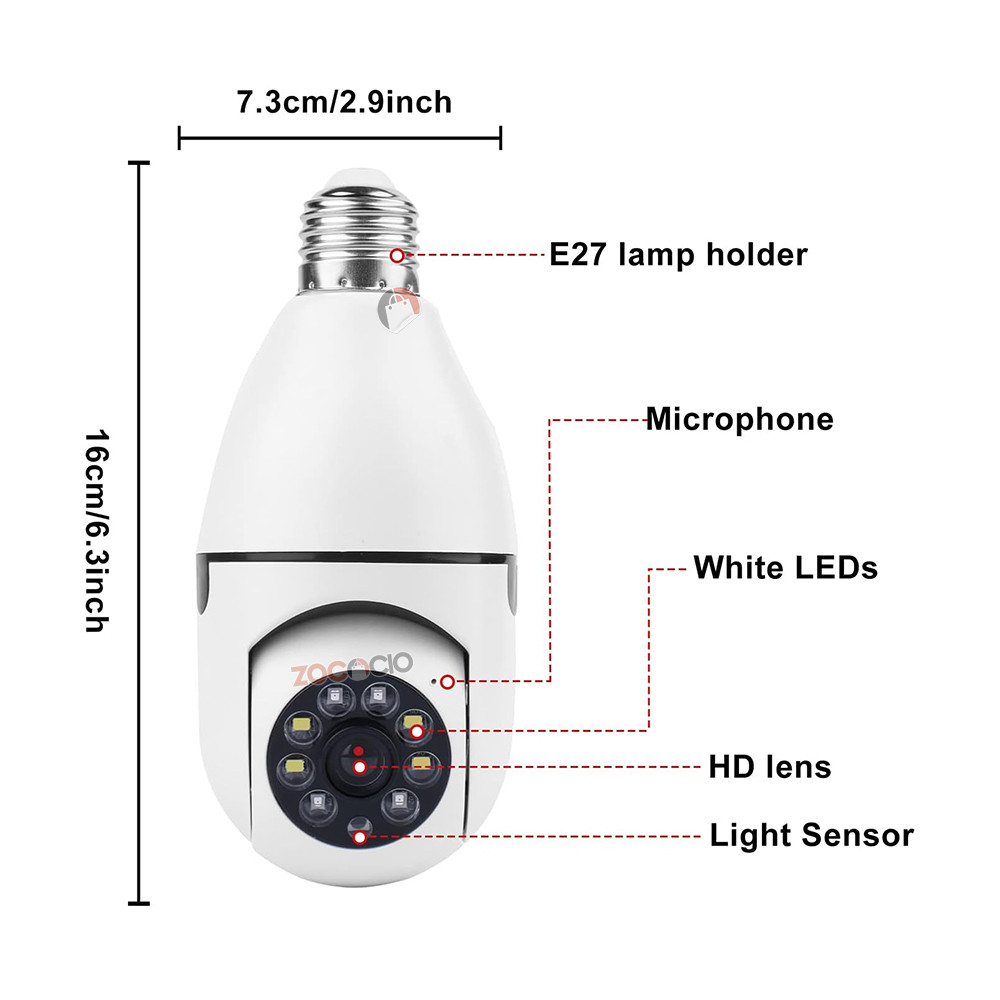 Bombilla Cámara De Vigilancia Wifi hogar