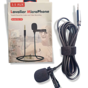 MICRÓFONO DE SOLAPA LAVALIER DE 3.5 AUX