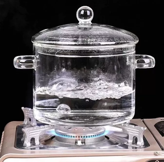 Olla De Vidrio De Borosilicato Con Tapa - Imagen 2