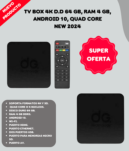 TV BOX D.D 64 GB RAM 4 GB