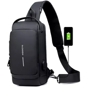 Bolso Con Puerto Usb Carga Impermeable M