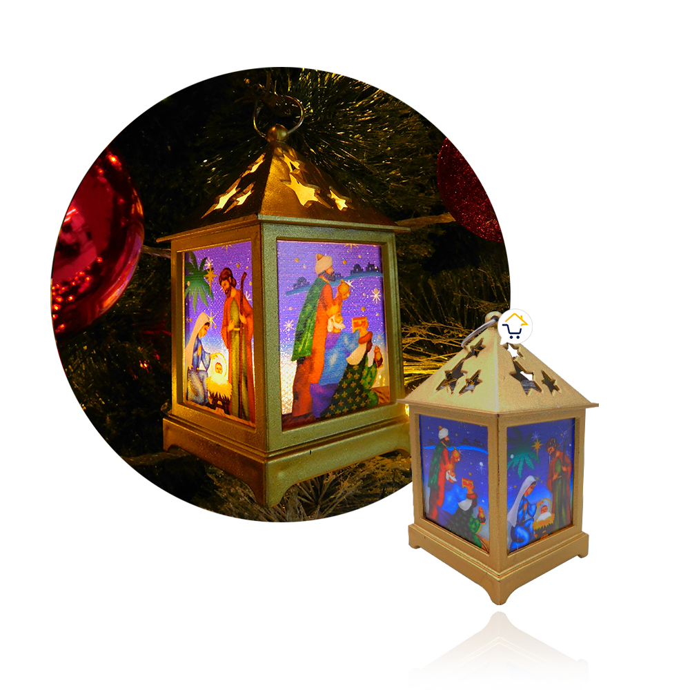 Pesebre Farol Cuadrado Vela ZF045D - Imagen 2