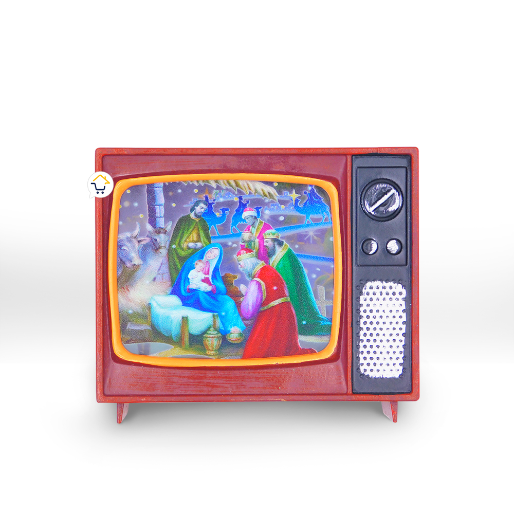 Pesebre Navidad LED TV Luz Farol Deco