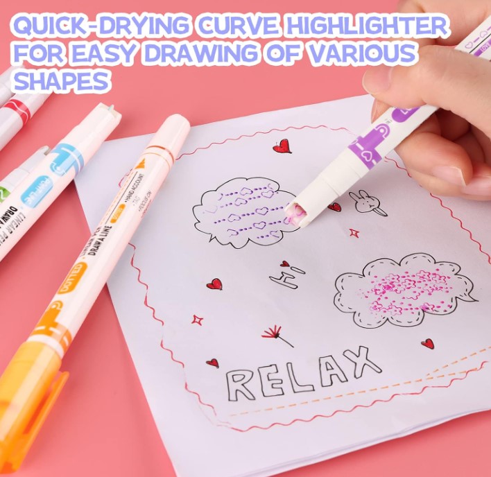 Juego de rotuladores de 6 piezas curva - Imagen 2