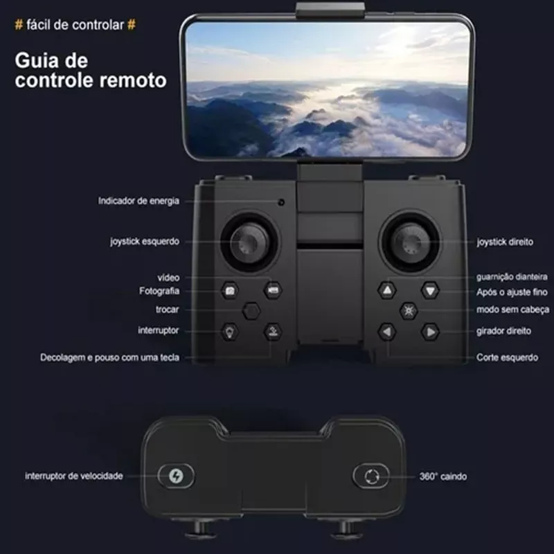 Xt8 Mini Drone Camara luces LED