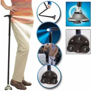 BASTON PLEGABLE CON LINTERNA