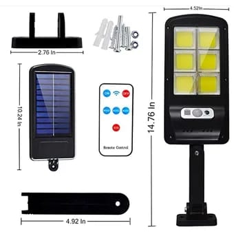 Lampara solar 6 cob