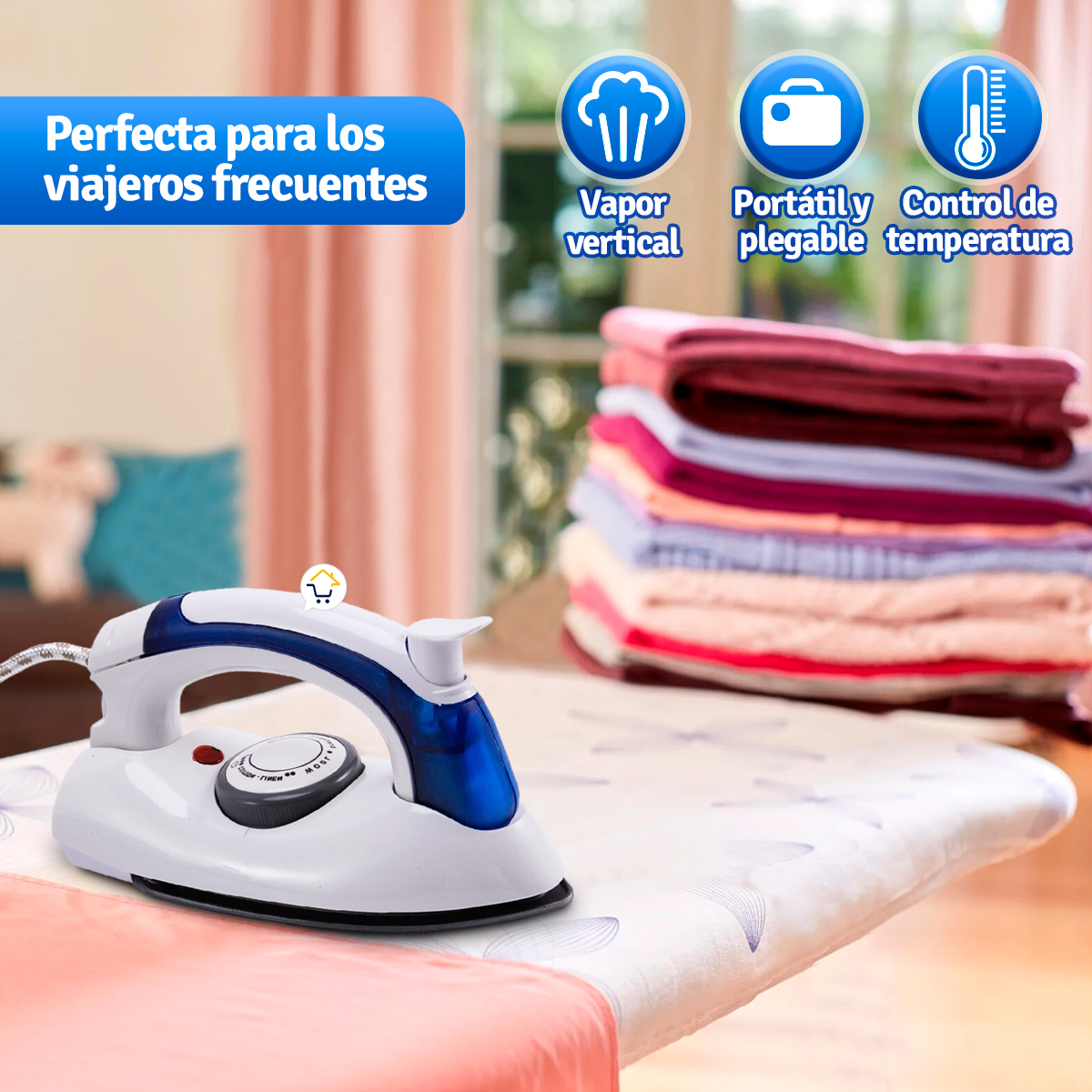 Plancha A Vapor Plegable Viajera SR258B - Imagen 2