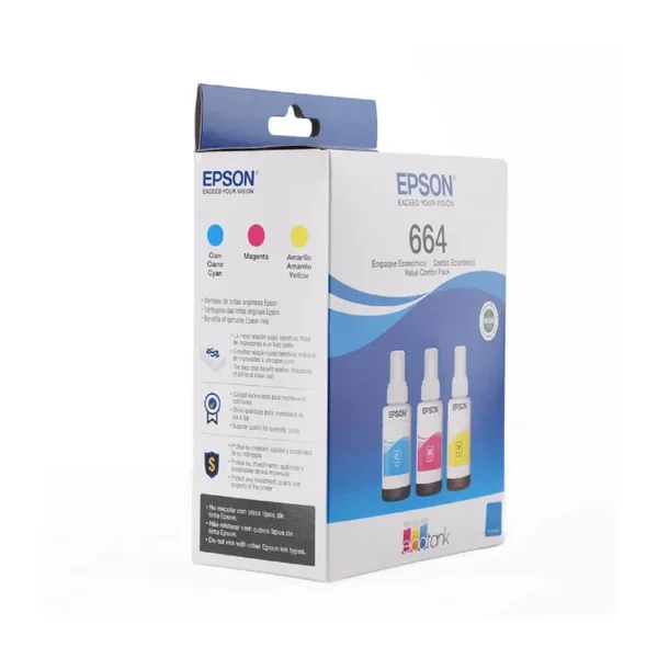 Kit Epson 3 Botellas 664 Color Cyan - Magenta - Amarillo - Imagen 2