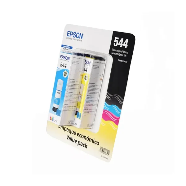 Kit Epson 3 Botellas 544 color Cyan - Magenta - Amarillo - Imagen 2