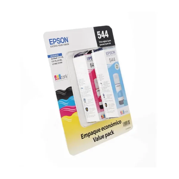 Kit Epson 3 Botellas 544 color Cyan - Magenta - Amarillo - Imagen 3