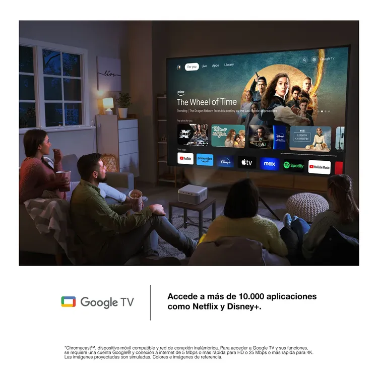 Videoproyector Portátil EPSON EpiqVision EF21 FHD con Google TV Blanco - Imagen 5