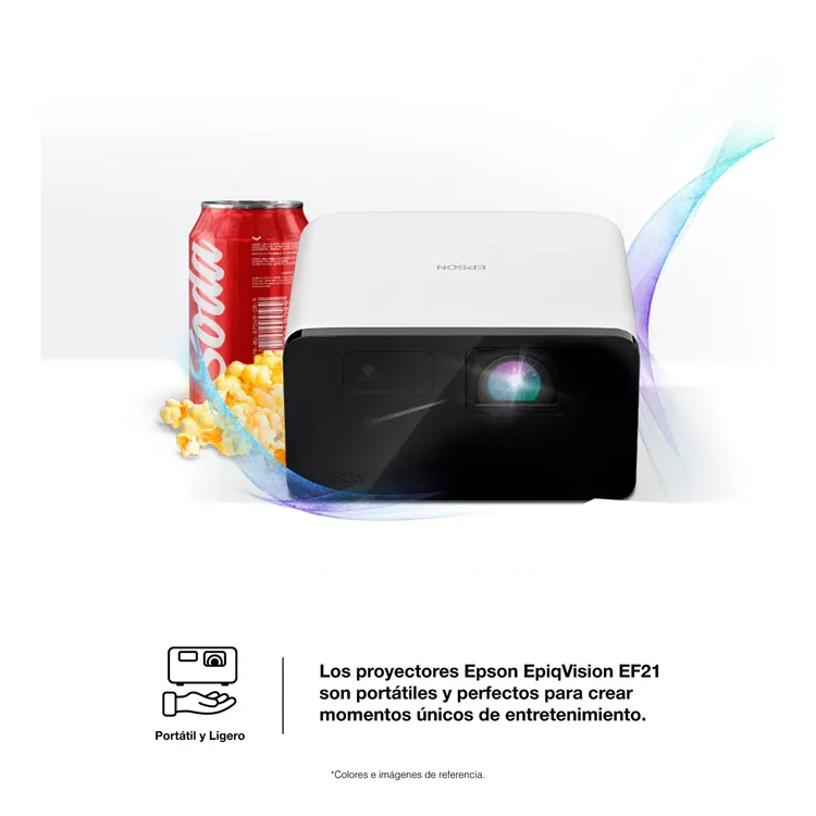 Videoproyector Portátil EPSON EpiqVision EF21 FHD con Google TV Blanco - Imagen 8