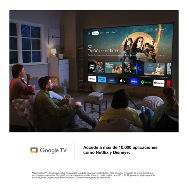 Videoproyector Portátil EPSON EpiqVision EF21 FHD con Google TV Rosado - Imagen 5