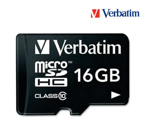 Memoria Micro SD VERBATIM + Adaptador 16GB Class10