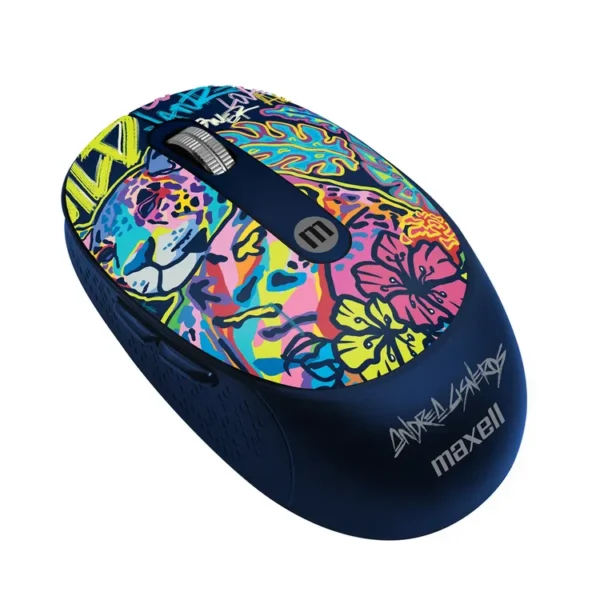 Mouse MAXELL Inalámbrico Óptico 320  Print Azul Jaguar - Imagen 2