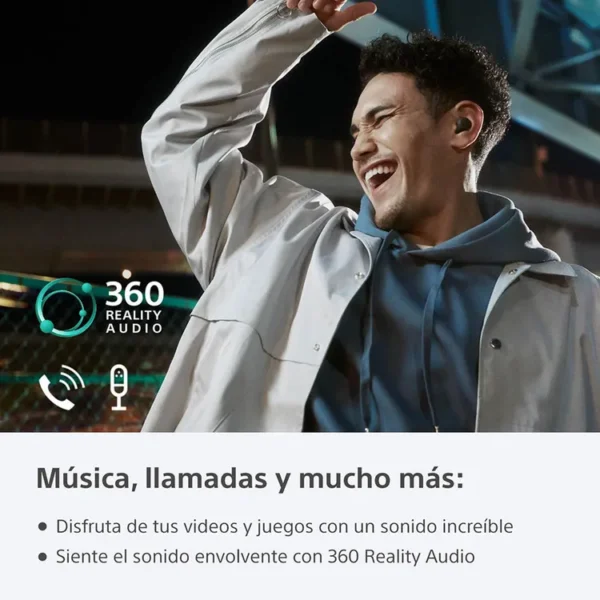 Audífonos SONY Inalámbricos Bluetooth In Ear WF-LS900N/B Linkbuds S Cancelación de Ruido Negro - Imagen 8