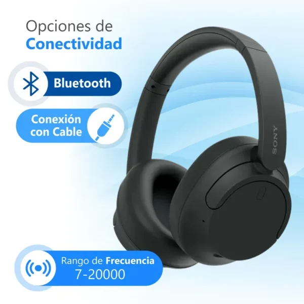 Audífonos de Diadema SONY Inalámbricos Bluetooth Over Ear WH-CH720N Cancelación de Ruido Negro - Imagen 4