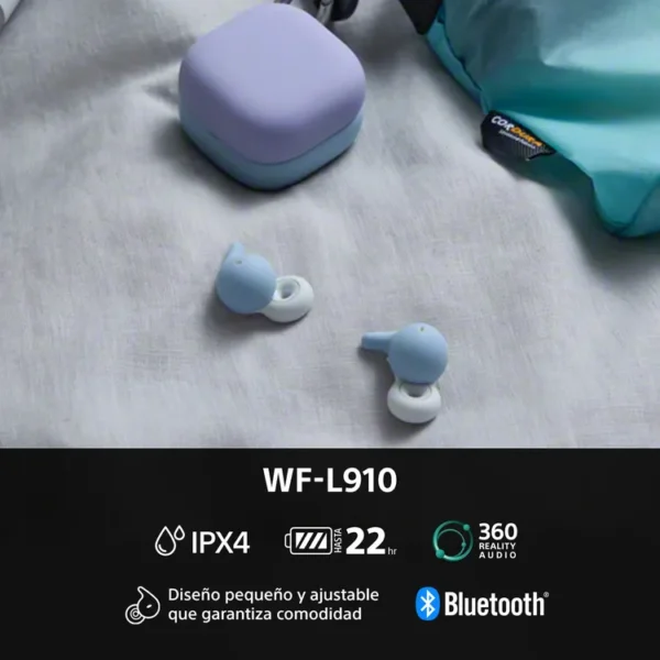 Audífonos SONY Inalámbricos Bluetooth In Ear Linkbuds Open TWS WF-L910 Morado - Imagen 6