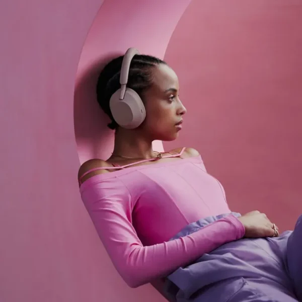 Audífonos de Diadema SONY Inalámbricos Bluetooth Over Ear WH-1000XM5 Cancelación de Ruido Rosado - Imagen 7