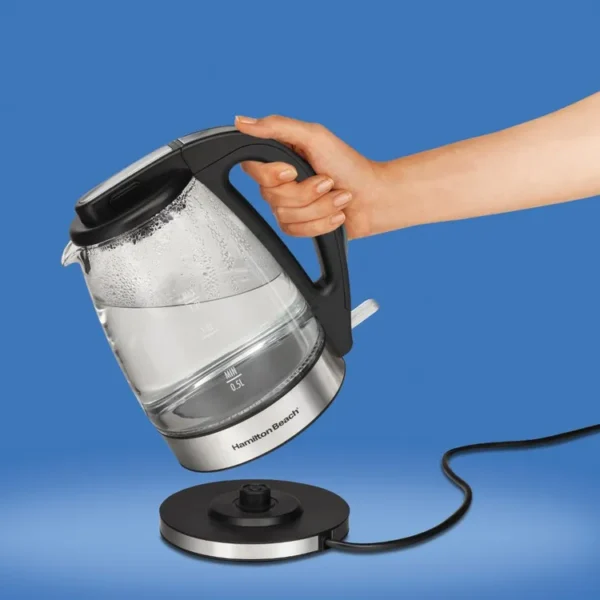 Hervidor de agua Vidrio HAMILTON BEACH 40865  1,7 Lts Gris - Imagen 3