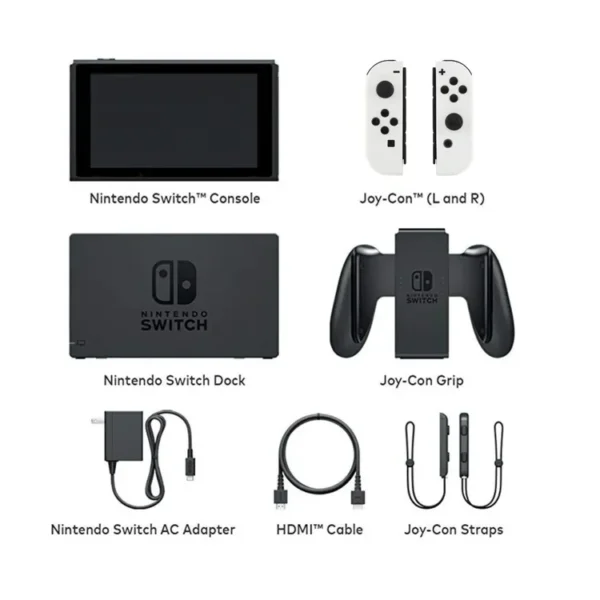 Consola NINTENDO SWITCH Modelo OLED Blanco|Negro + Juego Mario Kart 8 Deluxe + 3 Meses de Nintendo Switch Online - Imagen 3