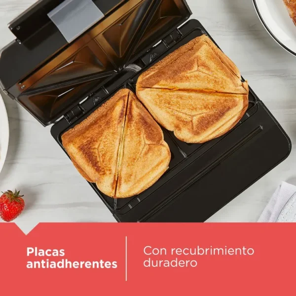 Sanduchera BLACK+DECKER 2 Puestos SM602F-1BDLA Negro - Imagen 2