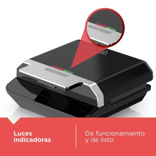 Sanduchera BLACK+DECKER 2 Puestos SM602F-1BDLA Negro - Imagen 9