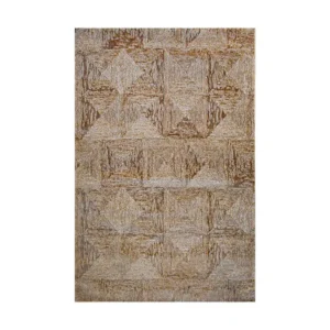 Tapete Emotion UNOXUNO Rombos y Cuadrados Gold 120 x 170 cm