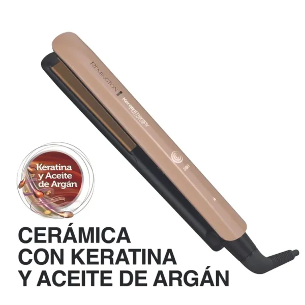 Plancha cabello REMINGTON S8599 Keratina Dorado - Imagen 2