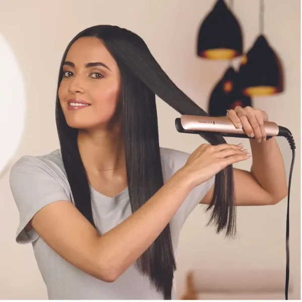 Plancha cabello REMINGTON S8599 Keratina Dorado - Imagen 6