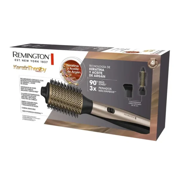 Cepillo y Multiestilizador REMINGTON Keratina y aceite de Argán AS8821-110F Dorado y negro - Imagen 5