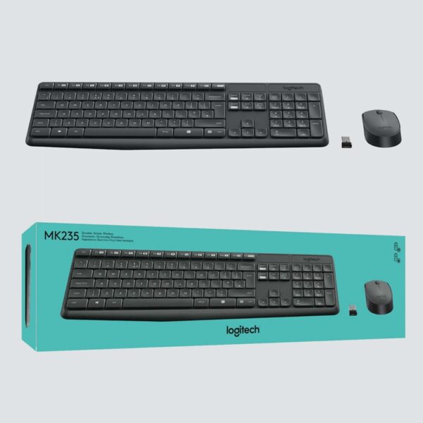 Combo LOGITECH Inalámbrico Multimedia Teclado + Mouse MK235 - Imagen 6