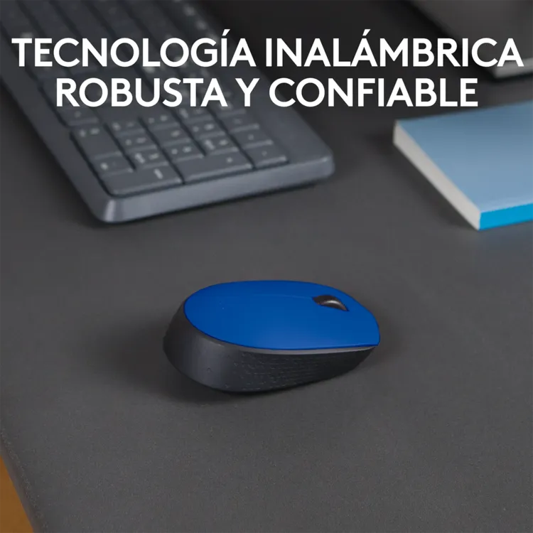 Mouse LOGITECH Inalámbrico Óptico M170 Azul - Imagen 2